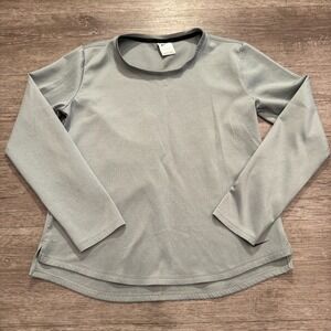 Nike Shirt Womens Medium Gray Thermal Fit One‎ Top Workout Running Adult Gym